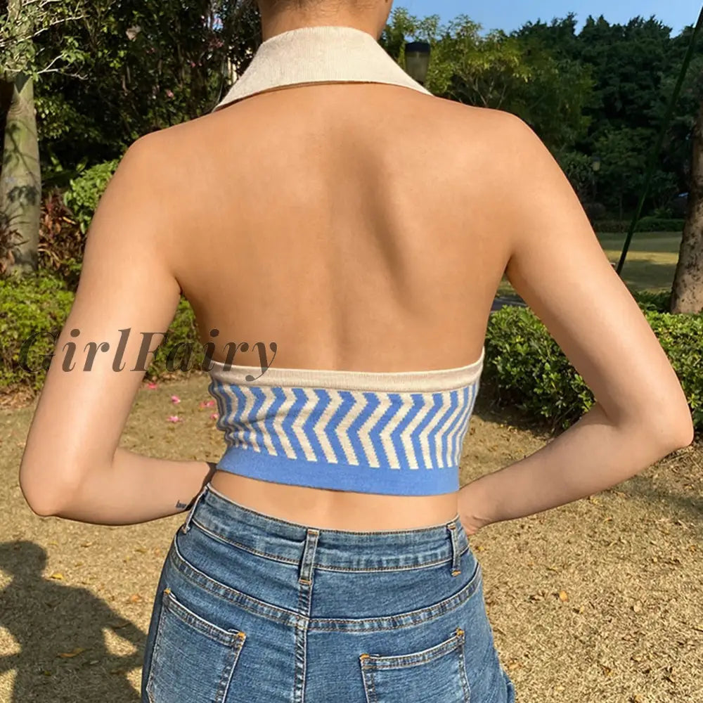 Only 15.82 usd for GirlFairy New GirlFairy Knit Y2k Crop Top Women
